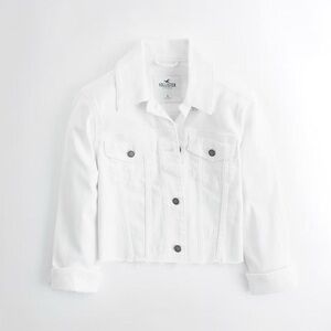 Hollister White Denim Jacket